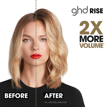 ghd Rise Volumizing Hot Hair Brush - Professional 1.25" Hot Brush for Dry Hair with Maximum Root Lift, 2x Volume, 365ºF Safe Styling Temperature Technology and Auto Sleep Mode - Black Avelisse