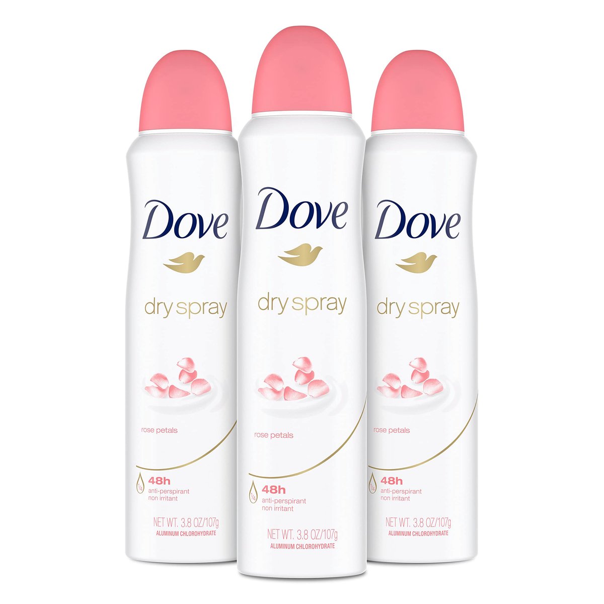 Dove Antiperspirant Deodorant Rose Petals 3.8 oz (Pack of 3) – 48-Hour Sweat & Odor Protection Avelisse