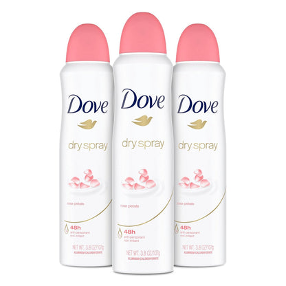 Dove Antiperspirant Deodorant Rose Petals 3.8 oz (Pack of 3) – 48-Hour Sweat & Odor Protection Avelisse