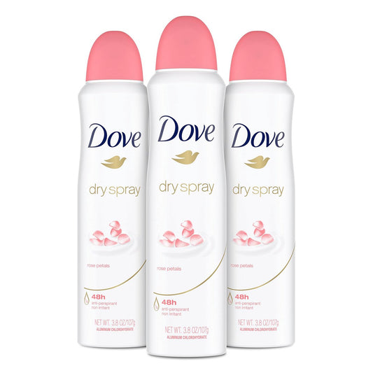 Dove Antiperspirant Deodorant Rose Petals 3.8 oz (Pack of 3) – 48-Hour Sweat & Odor Protection Avelisse