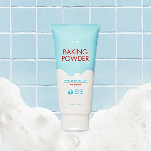 ETUDE Baking Powder Pore Cleansing Foam - Deep Cleansing Face Wash with Micro Baking Powder for Gentle Exfoliation, 5.64 oz - görsel 16