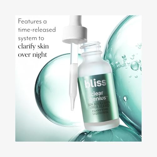 Bliss Clear Genius Clarifying Overnight Liquid Peel - 1 Fl Oz - Non-Irritating Exfoliating Night Treatment for Clear Pores, Vegan & Cruelty-Free - görsel 6