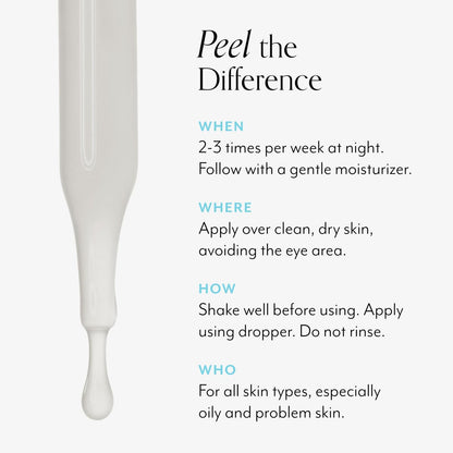 Bliss Clear Genius Clarifying Overnight Liquid Peel - 1 Fl Oz - Non-Irritating Exfoliating Night Treatment for Clear Pores, Vegan & Cruelty-Free