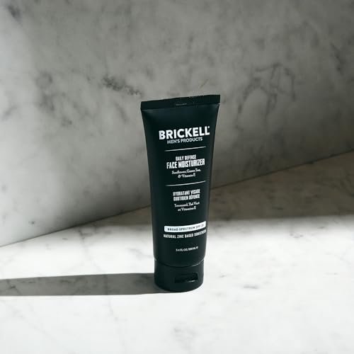 Brickell Men's Daily Defense SPF20 Face Moisturizer for Men - Natural & Organic Zinc Oxide Sunscreen, Hydrates & Protects Against UVA/B Rays, 3.4 oz, Unscented Avelisse