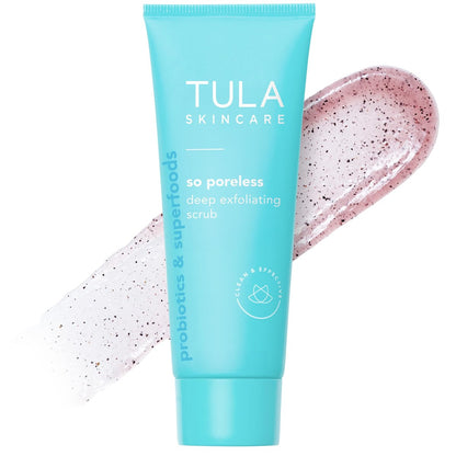 TULA So Poreless Exfoliating Blackhead Scrub – Volcanic Sand & Pink Salt for Gentle, Effective Exfoliation (2.89 oz) Avelisse