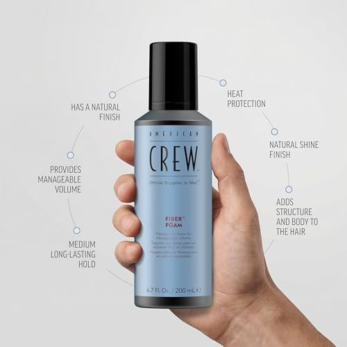 American Crew Men's Hair Fiber Grooming Foam - 6.7 oz | Flexible Hold & Texture - görsel 6