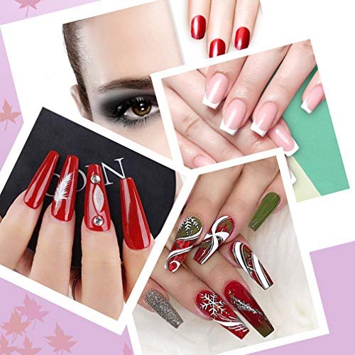 200Pcs Gold Acrylic Nail Forms - Treamlyn Long Nail Tips Extension Forms for Gel, Polygel, and Acrylic Nails - görsel 13
