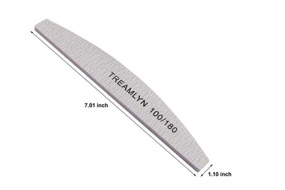 10 Pack 100/180 Grit Rough Nail File – Heavy Duty Emery Boards for Acrylic & Natural Nails, Strong Coarse Nail Filler for Home & Salon
