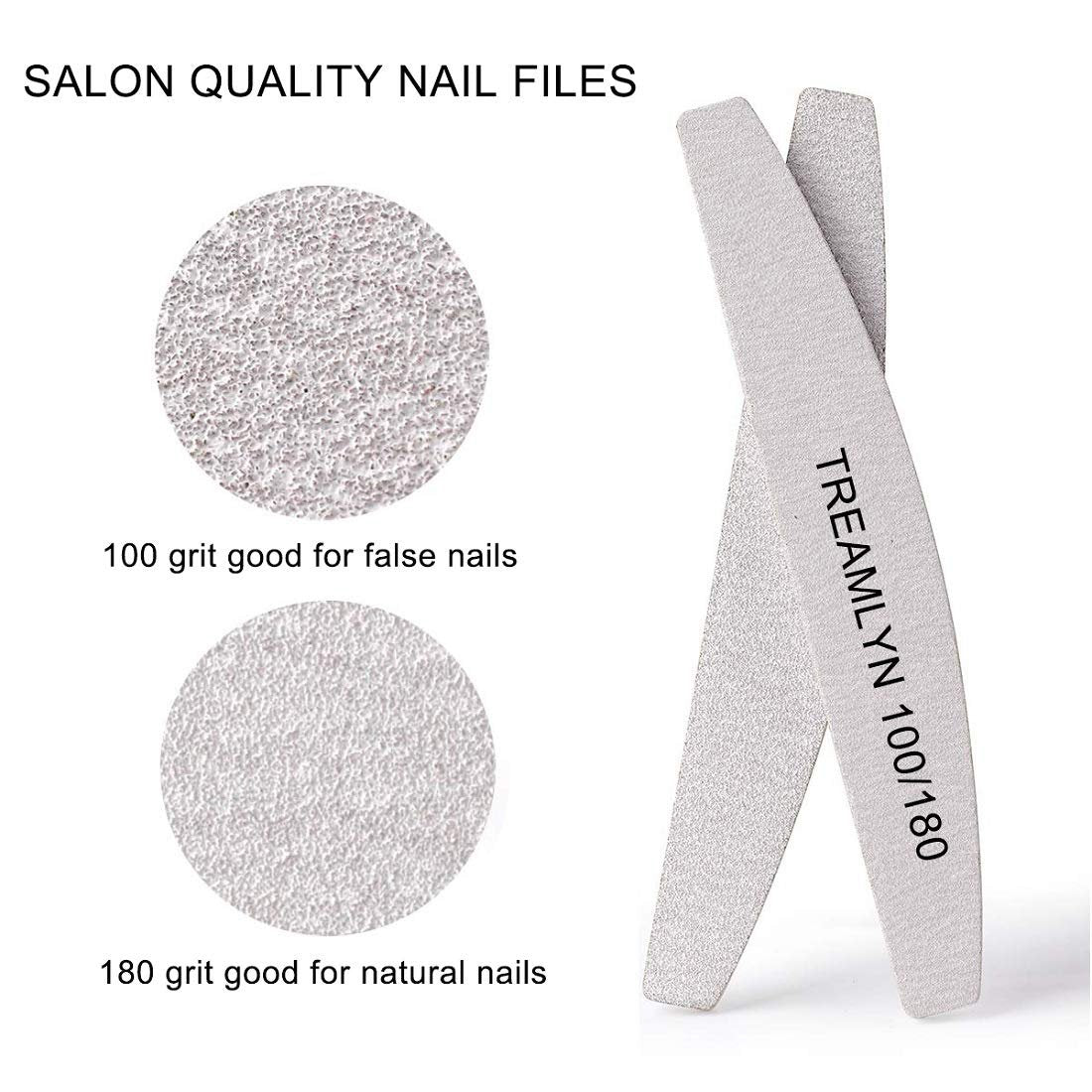 10 Pack 100/180 Grit Rough Nail File – Heavy Duty Emery Boards for Acrylic & Natural Nails, Strong Coarse Nail Filler for Home & Salon - görsel 9