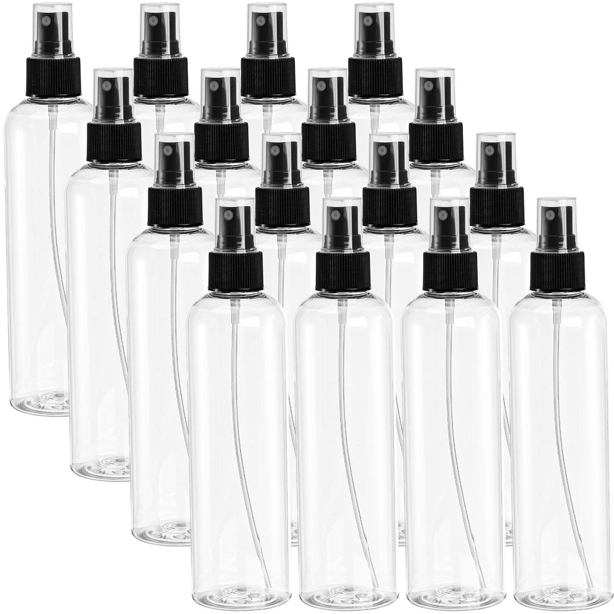 Bekith 16 Pack 8 oz Clear Plastic Spray Bottles - Empty Fine Mist Sprayer Bottles for Essential Oils, Travel, Perfumes Avelisse