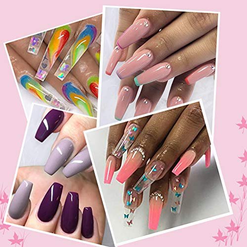 200Pcs Gold Acrylic Nail Forms - Treamlyn Long Nail Tips Extension Forms for Gel, Polygel, and Acrylic Nails - görsel 4