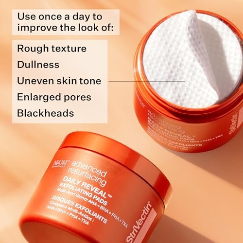 StriVectin Daily Reveal Face Exfoliating Treatment Pads – 60 Count for Smooth, Soft Skin Avelisse