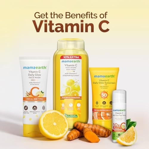 MAMAEARTH Vitamin C Daily Glow Face Wash with Vitamin C & Turmeric 100ml Avelisse