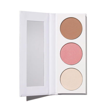 Well People Power Palette Powder Face Trio - Sun-Kissed Glow, Hydrating Vegan & Cruelty-Free Face Powder (Empowerment) Avelisse