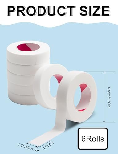 Fenshine Eyelash Extension Tape – 6 Rolls Japan Micropore Medical Soft Tape for Eyelash Extensions, 9M Each Roll - görsel 14
