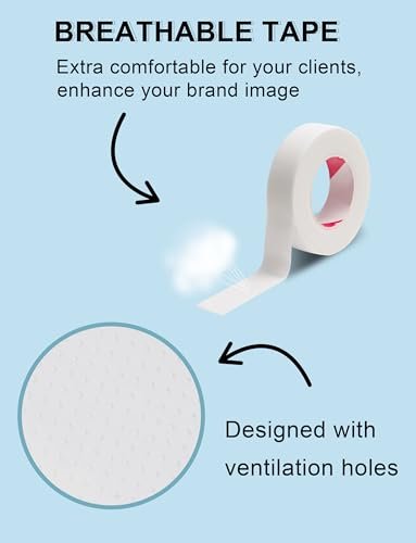 Fenshine Eyelash Extension Tape – 6 Rolls Japan Micropore Medical Soft Tape for Eyelash Extensions, 9M Each Roll - görsel 4