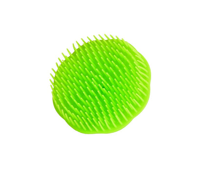 Niva Hair Scalp Massager Shampoo Brush - Flexible Scalp Exfoliator Dandruff Brush with Grass Shape Handle - Pack of 4 (Blue, Green, Orange, Fuchsia)