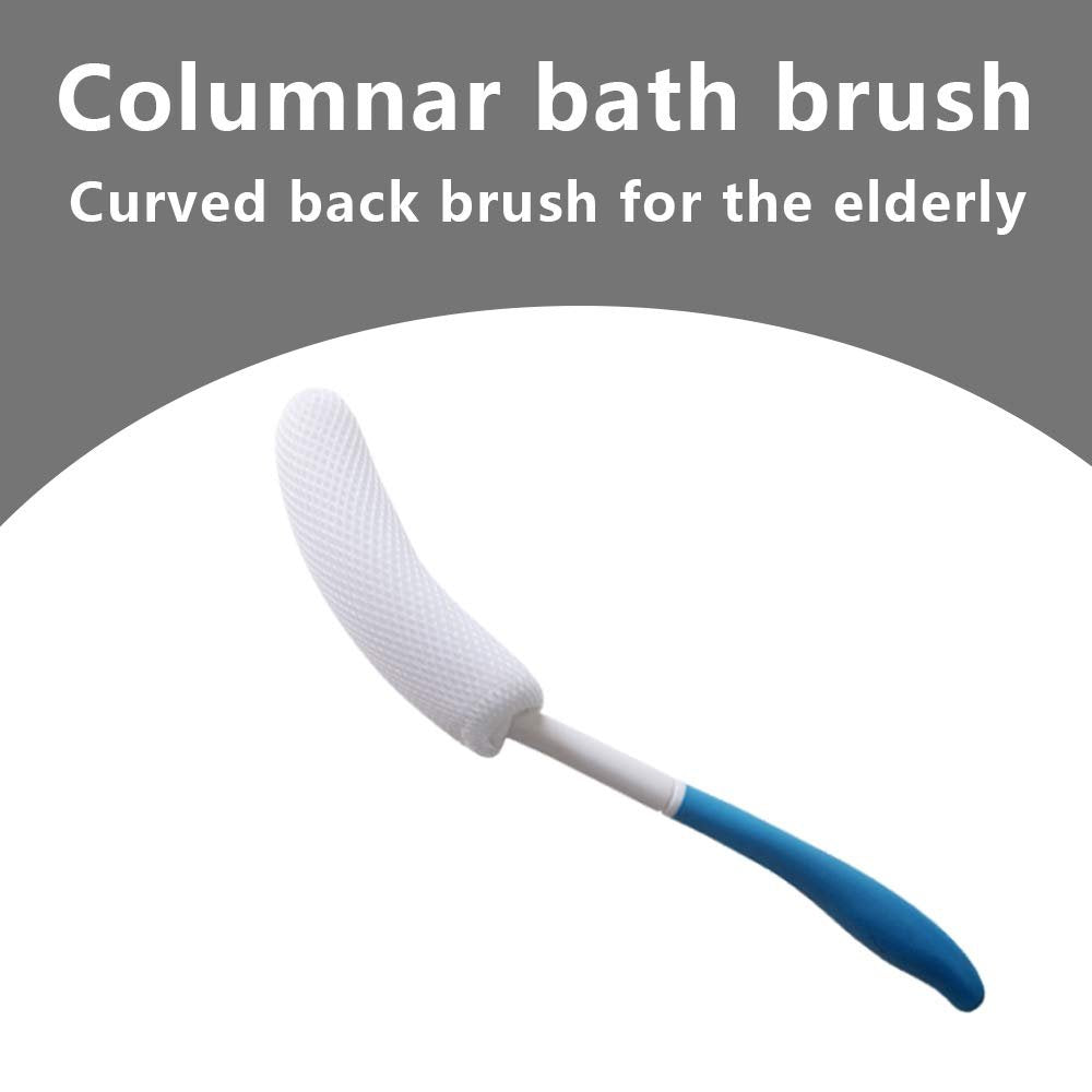 MagiDeal Anti-Slip Long Handled Bath Body Brush - Easy Reach for Seniors, Pregnant Women, and Elderly - Blue, 15.35 Inch - görsel 3