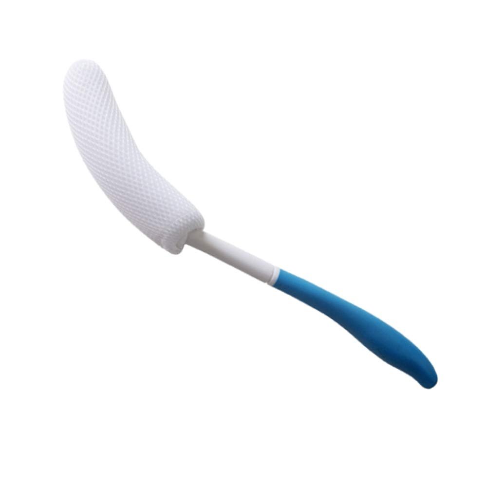 MagiDeal Anti-Slip Long Handled Bath Body Brush - Easy Reach for Seniors, Pregnant Women, and Elderly - Blue, 15.35 Inch - görsel 1