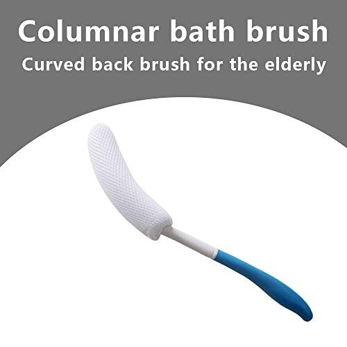 MagiDeal Anti-Slip Long Handled Bath Body Brush - Easy Reach for Seniors, Pregnant Women, and Elderly - Blue, 15.35 Inch - görsel 4
