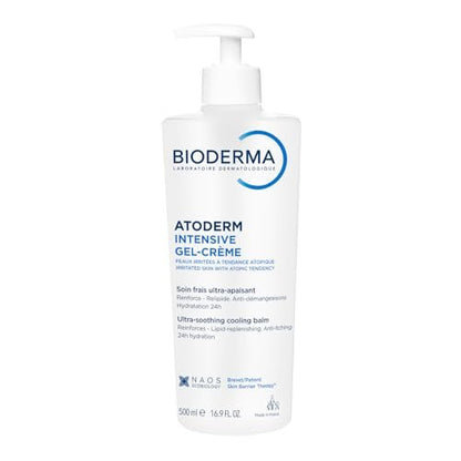 Bioderma Atoderm Intensive Gel-Cream – Soothing Body Moisturizer for Dry to Atopic Sensitive Skin, 24-Hour Hydration, 16.7 Fl Oz Avelisse