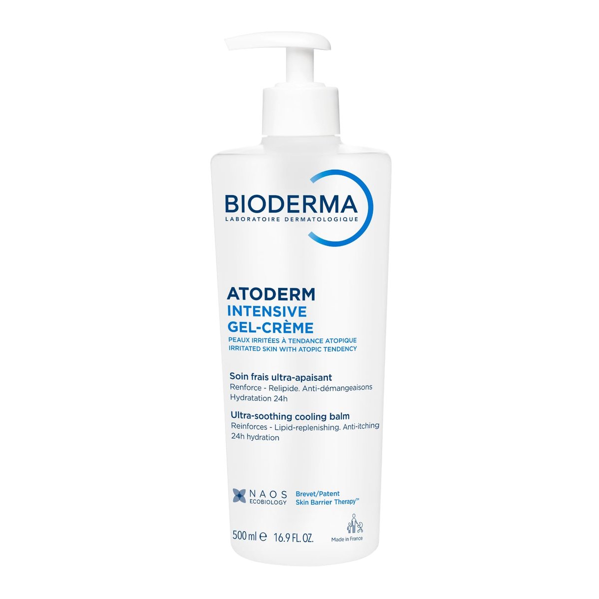 Bioderma Atoderm Intensive Gel-Cream – Soothing Body Moisturizer for Dry to Atopic Sensitive Skin, 24-Hour Hydration, 16.7 Fl Oz Avelisse