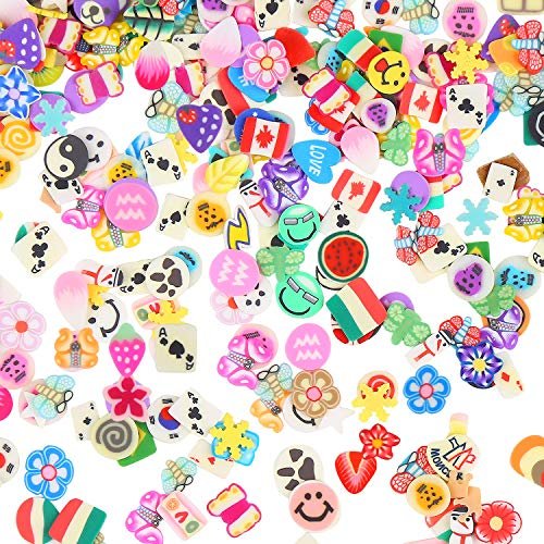 CCINEE 4500-Piece 3D Nail Art Slices - Assorted Fruit, Animal & Flower Polymer Clay Decals for Slime & Crafts - görsel 8