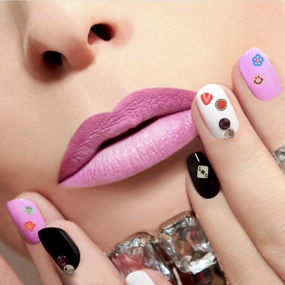CCINEE 4500-Piece 3D Nail Art Slices - Assorted Fruit, Animal & Flower Polymer Clay Decals for Slime & Crafts - görsel 13