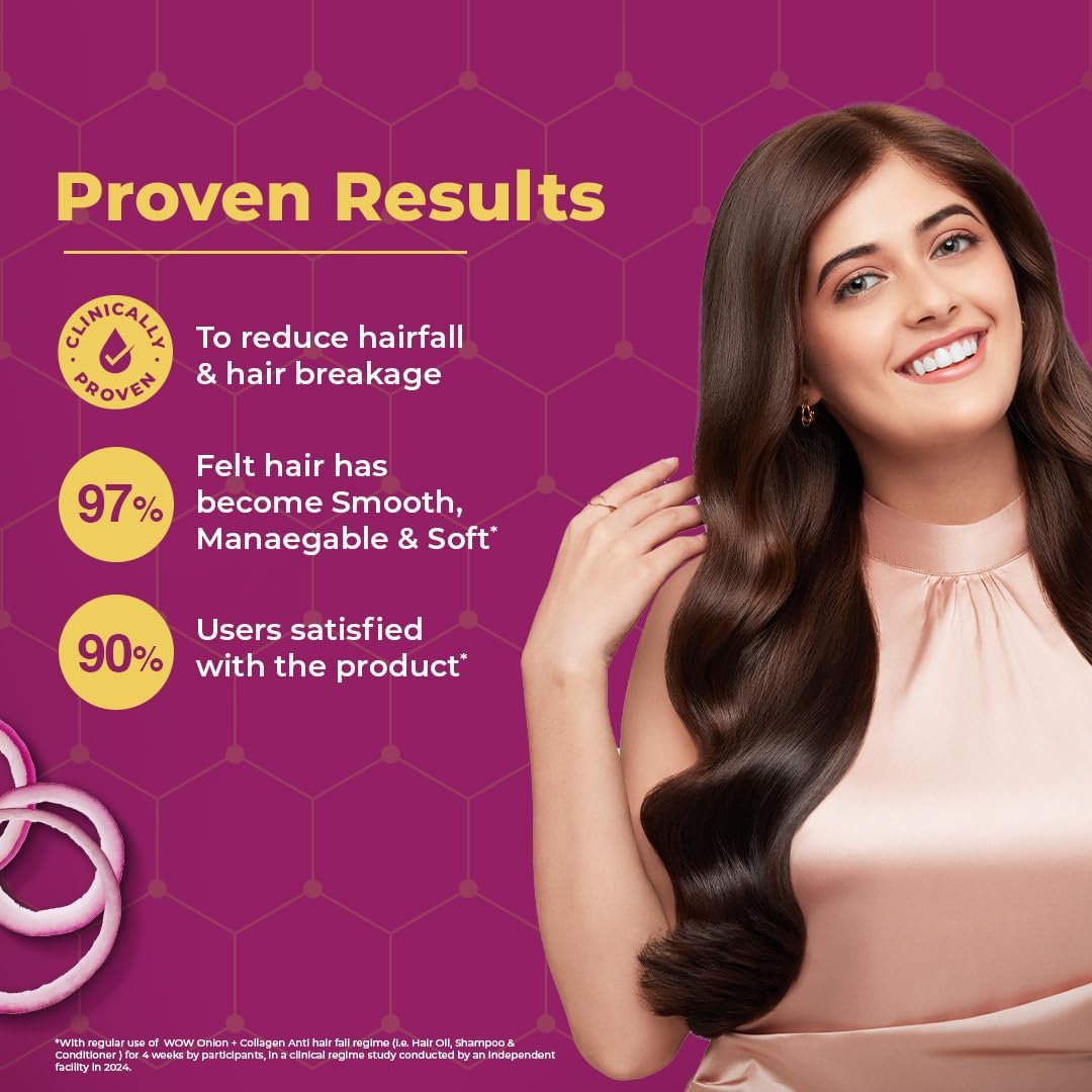 WOW Skin Science Onion Black Seed Hair Oil with Comb Applicator - Controls Hair Fall - No Mineral Oil, Silicones, Cooking Oil & Synthetic Fragrance - 100mL - görsel 9
