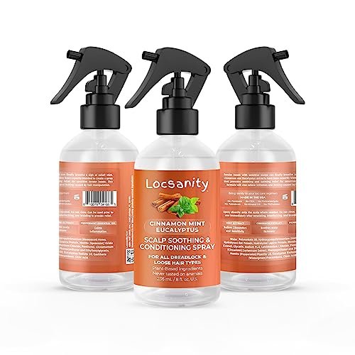 Locsanity Cinnamon Mint Eucalyptus Scalp Soothing & Conditioning Spray - 8 fl oz Avelisse