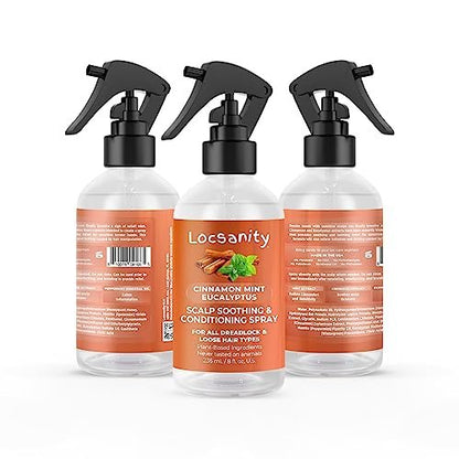 Locsanity Cinnamon Mint Eucalyptus Scalp Soothing & Conditioning Spray - 8 fl oz Avelisse