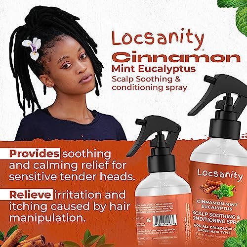 Locsanity Cinnamon Mint Eucalyptus Scalp Soothing & Conditioning Spray - 8 fl oz Avelisse
