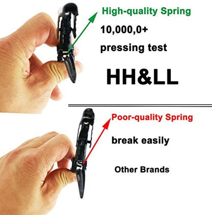 HH&LL 12-Pack Professional Hair Clips – Wide Teeth & Double-Hinged Alligator Styling Sectioning Clips for Salon-Quality Results
