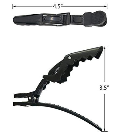 HH&LL 12-Pack Professional Hair Clips – Wide Teeth & Double-Hinged Alligator Styling Sectioning Clips for Salon-Quality Results