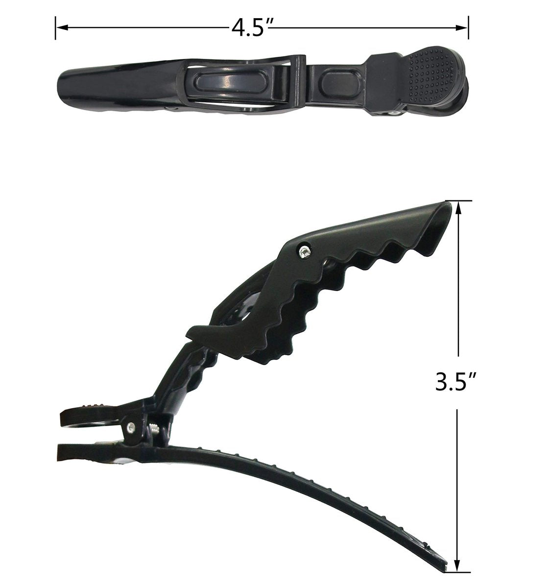 HH&LL 12-Pack Professional Hair Clips – Wide Teeth & Double-Hinged Alligator Styling Sectioning Clips for Salon-Quality Results - görsel 5