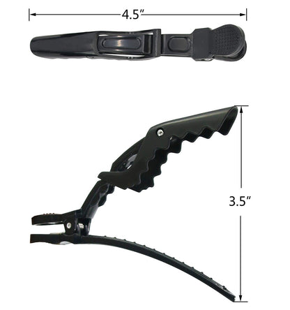 HH&LL 12-Pack Professional Hair Clips – Wide Teeth & Double-Hinged Alligator Styling Sectioning Clips for Salon-Quality Results