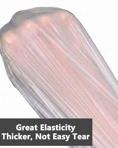 Aquior Disposable Shower Caps 50 Pack - Large Clear Plastic Waterproof Bath Caps for Women, Hotel Travel Essentials, Deep Conditioning Hair Care - görsel 10