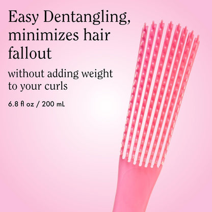 Rizos Curls Detangling Flexi Brush for Curly & Coily Hair – Reduce Breakage & Add Shine, Pink Avelisse
