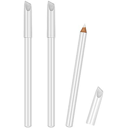 Blulu 3-Piece White Nail Pencil Set – 2-in-1 Nail Whitening Pencils with Cuticle Pusher for DIY French Manicure
