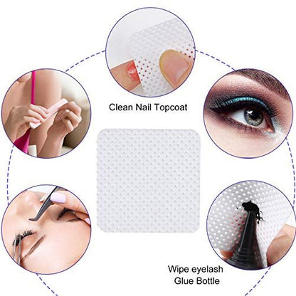 400-Piece Non-Woven Eyelash Extension Glue Remover Wipes – Cleaner for Lash Adhesive & Nail Polish