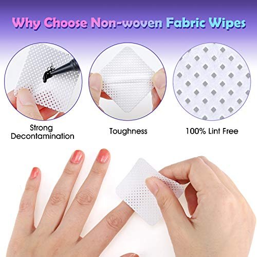 400-Piece Non-Woven Eyelash Extension Glue Remover Wipes – Cleaner for Lash Adhesive & Nail Polish - görsel 4