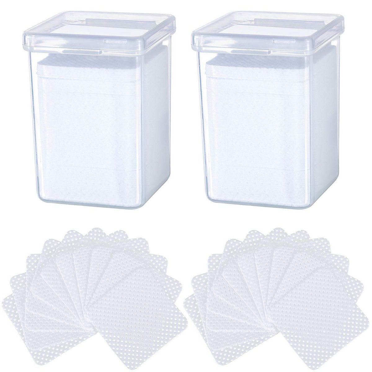 400-Piece Non-Woven Eyelash Extension Glue Remover Wipes – Cleaner for Lash Adhesive & Nail Polish - görsel 1