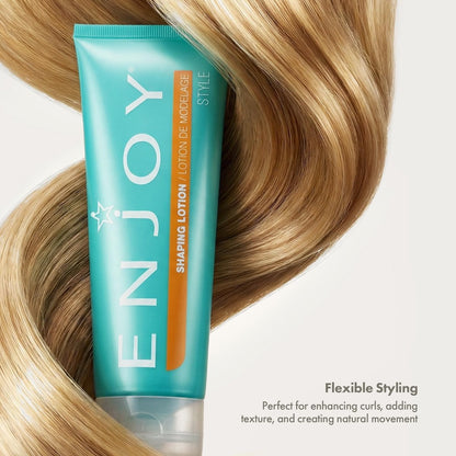 Enjoy Shaping Lotion - Lightweight Flexible Styling Cream for Curls, Texture & Natural Movement, Soft Shine & Bouncy Hold, 8 oz Avelisse