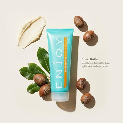 Enjoy Shaping Lotion - Lightweight Flexible Styling Cream for Curls, Texture & Natural Movement, Soft Shine & Bouncy Hold, 8 oz Avelisse