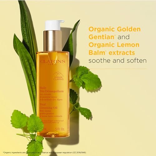 Clarins Total Cleansing Oil - Gentle Makeup Remover for Face, Eyes & Lips, 5 Fl Oz Avelisse