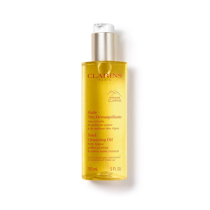 Clarins Total Cleansing Oil - Gentle Makeup Remover for Face, Eyes & Lips, 5 Fl Oz Avelisse