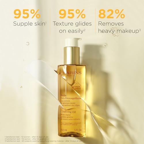 Clarins Total Cleansing Oil - Gentle Makeup Remover for Face, Eyes & Lips, 5 Fl Oz Avelisse