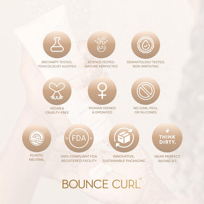 Bounce Curl Super Smooth Cream Conditioner - Lightweight Hydrating Conditioner with Aloe & Safflower Oil for Fine & Medium Hair - Color Safe & Vegan (8 oz) Avelisse