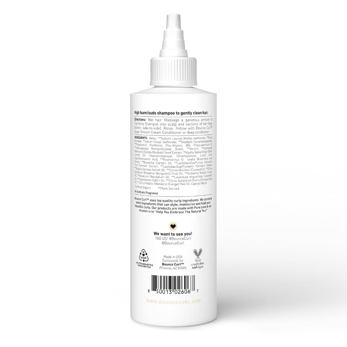 Bounce Curl Enzyme Gentle Clarifying Shampoo - Berry, 8 oz Avelisse