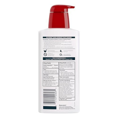 Eucerin Eczema Relief Cream Body Wash - Soothing Body Wash with Colloidal Oatmeal, Ceramide-3 & Licorice Root Extract, 13.5 Fl Oz Avelisse